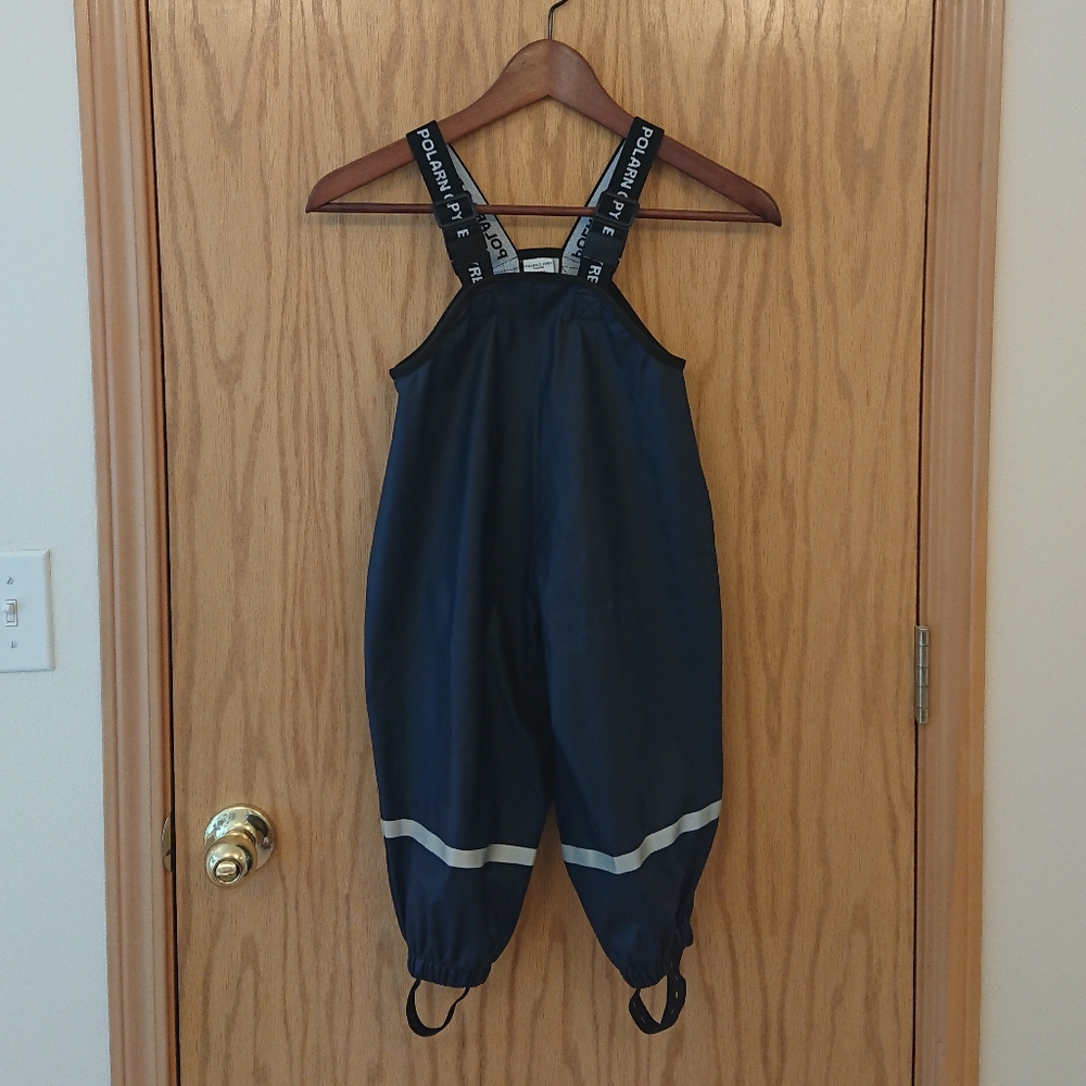 Polarn O. Pyret Waterproof Suspender Pants Navy
